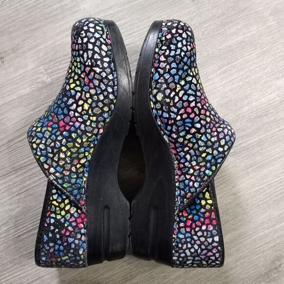 Sanita Women's Clog Multi-colored Stained Glass Print size 39/8 US - Picture 7 of 15